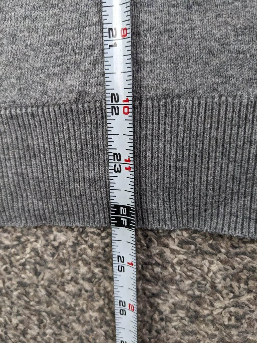 American Giant Sweater Merino Wool Blend Crewneck Raglan Gray Mens Small